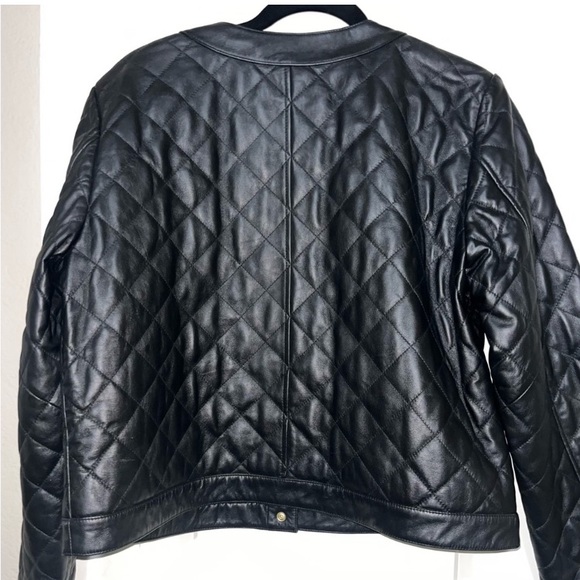 J Crew Collection Leather Cropped Jacket - Picture 5 of 5